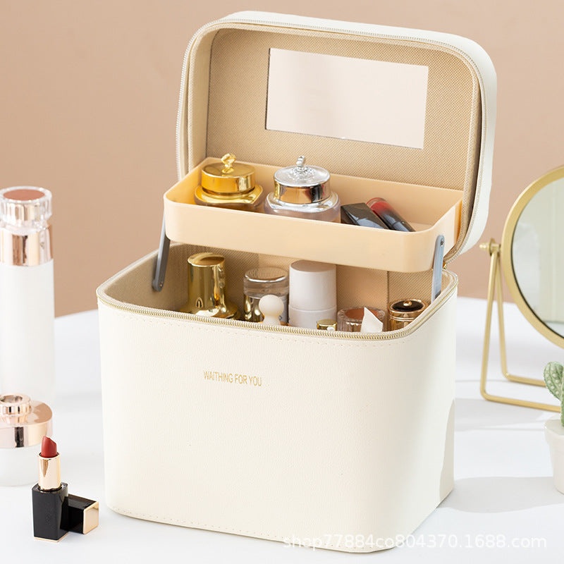 Stor Makeup- og Hudplejetaske til Rejse med Organiserede Rum