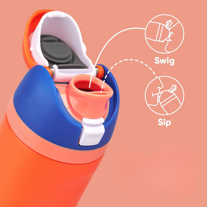 LeakProof Insulated Stainless Steel Water Bottle with Straw
