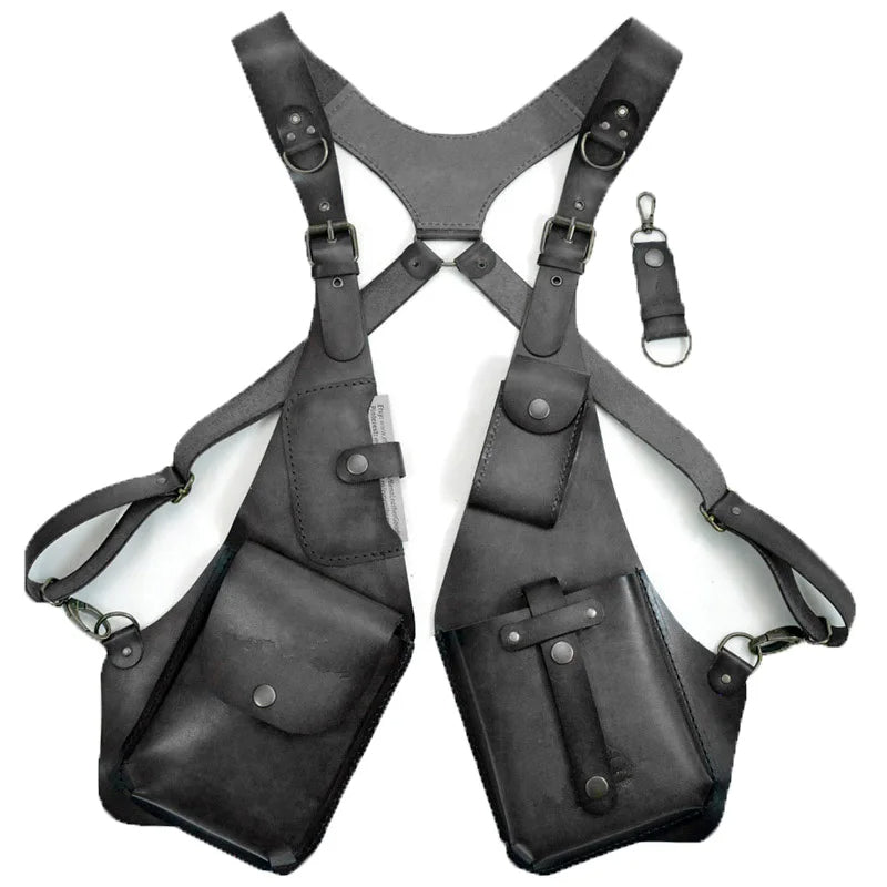 Leather Anti-Theft Shoulder Holster Bag – Secure Crossbody Harness