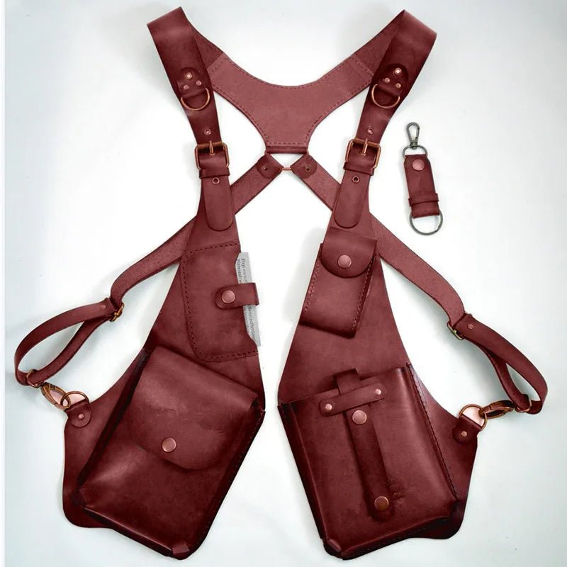 Leather Anti-Theft Shoulder Holster Bag – Secure Crossbody Harness
