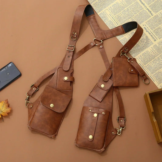 Leather Anti-Theft Shoulder Holster Bag – Secure Crossbody Harness