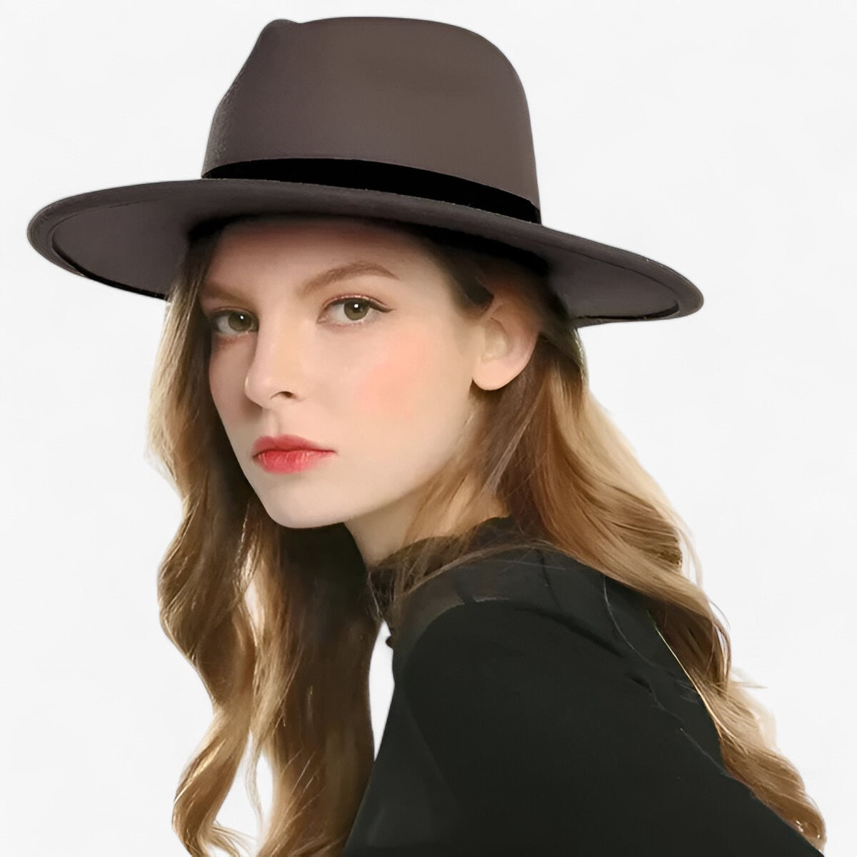 Lena Wool Fedora Hat Classic Warm Stylish Winter Hat