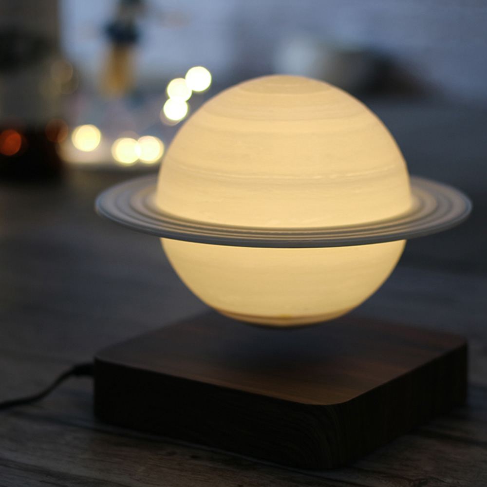 Schwebende Saturnlampe mit magnetischem Schwebedesign