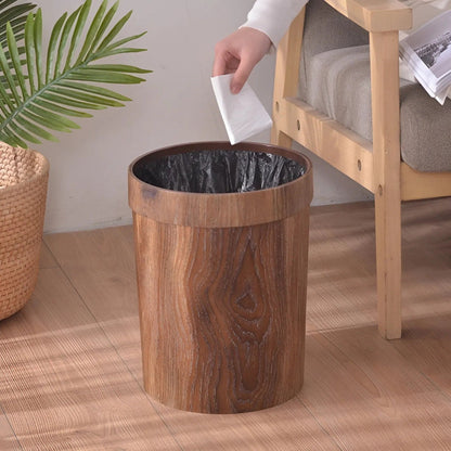 Kosz na śmieci LignoBin o skandynawskim drewnianym wyglądzie, 8L