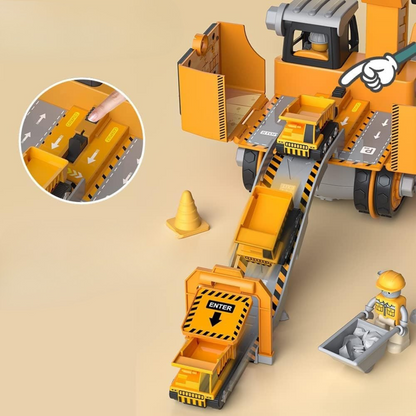 Zestaw do zabawy LittleBuilder z ciężarówką budowlaną, koparką i dźwigiem