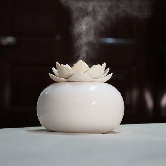 Lotiscent keramisk lotus aroma luftfugter med æterisk olie diffuser