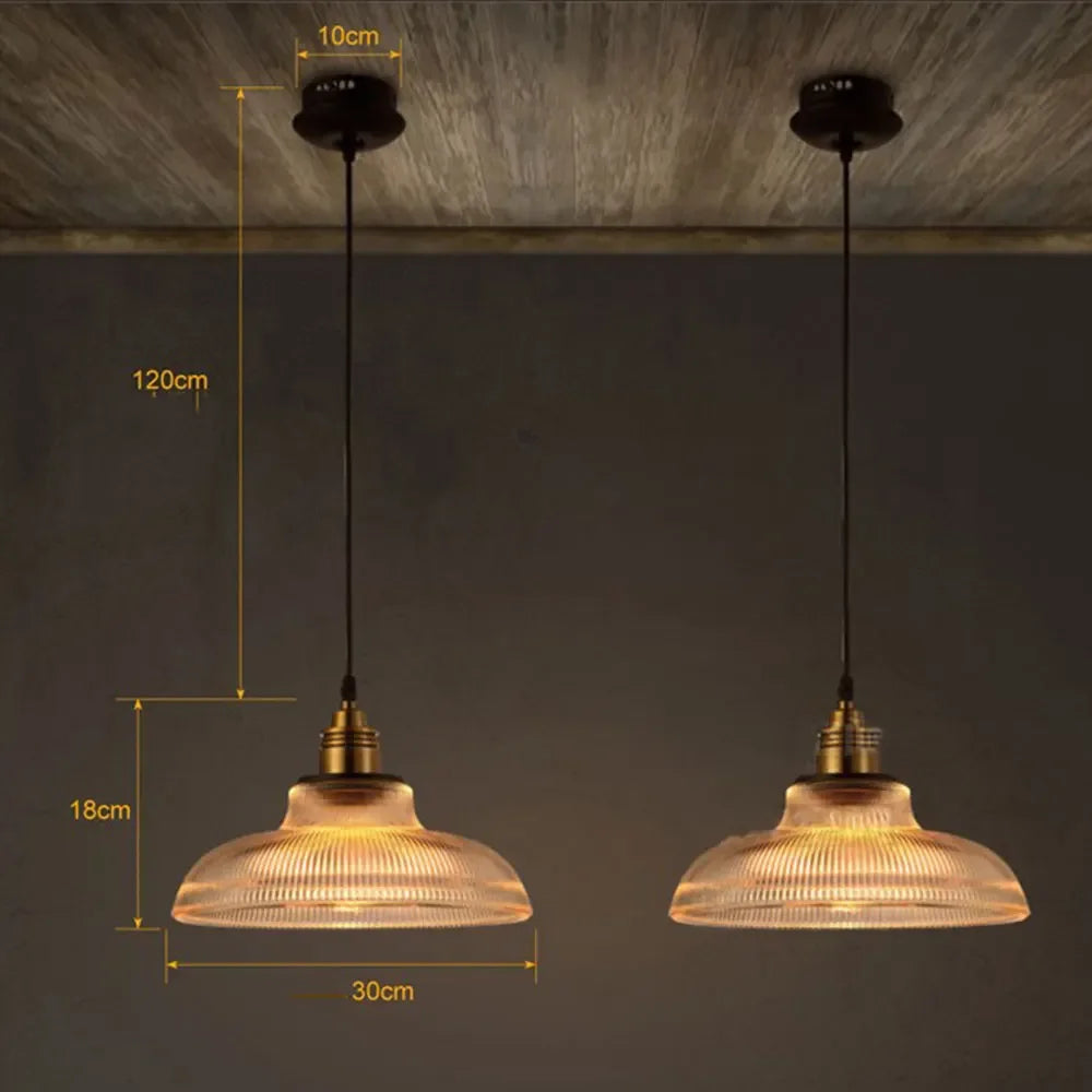 LumiAura Scandinavische Glazen Hanglamp Vintage Stijl