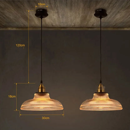 LumiAura Scandinavische Glazen Hanglamp Vintage Stijl
