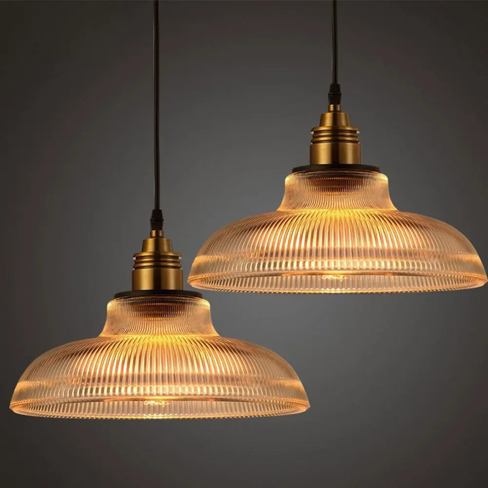 LumiAura Scandinavische Glazen Hanglamp Vintage Stijl