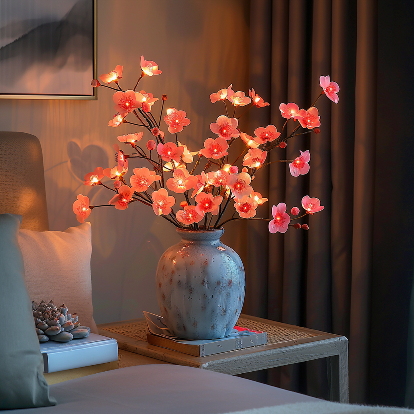 LumiVista olivengren LED lyskæde 70 cm varm hvid dekorativ belysning