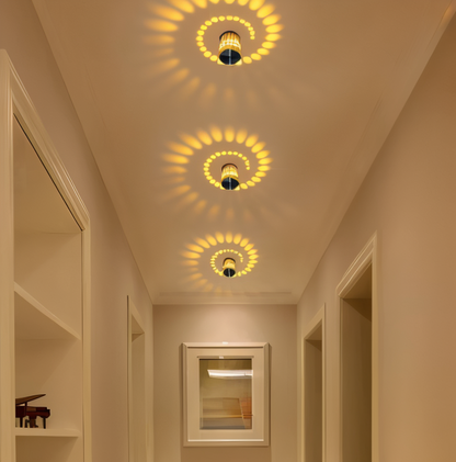 LuminBlast LED Spiral Wall Light Colorful Modern Indoor Wall Lamp