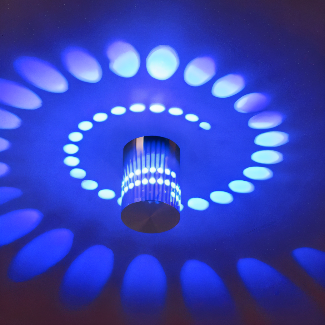 LuminBlast LED Spiral Wall Light Colorful Modern Indoor Wall Lamp