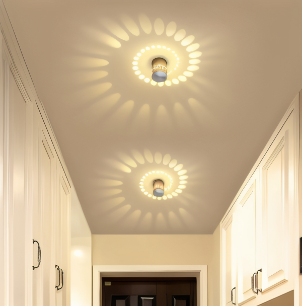 LuminBlast LED Spiral Wall Light Colorful Modern Indoor Wall Lamp