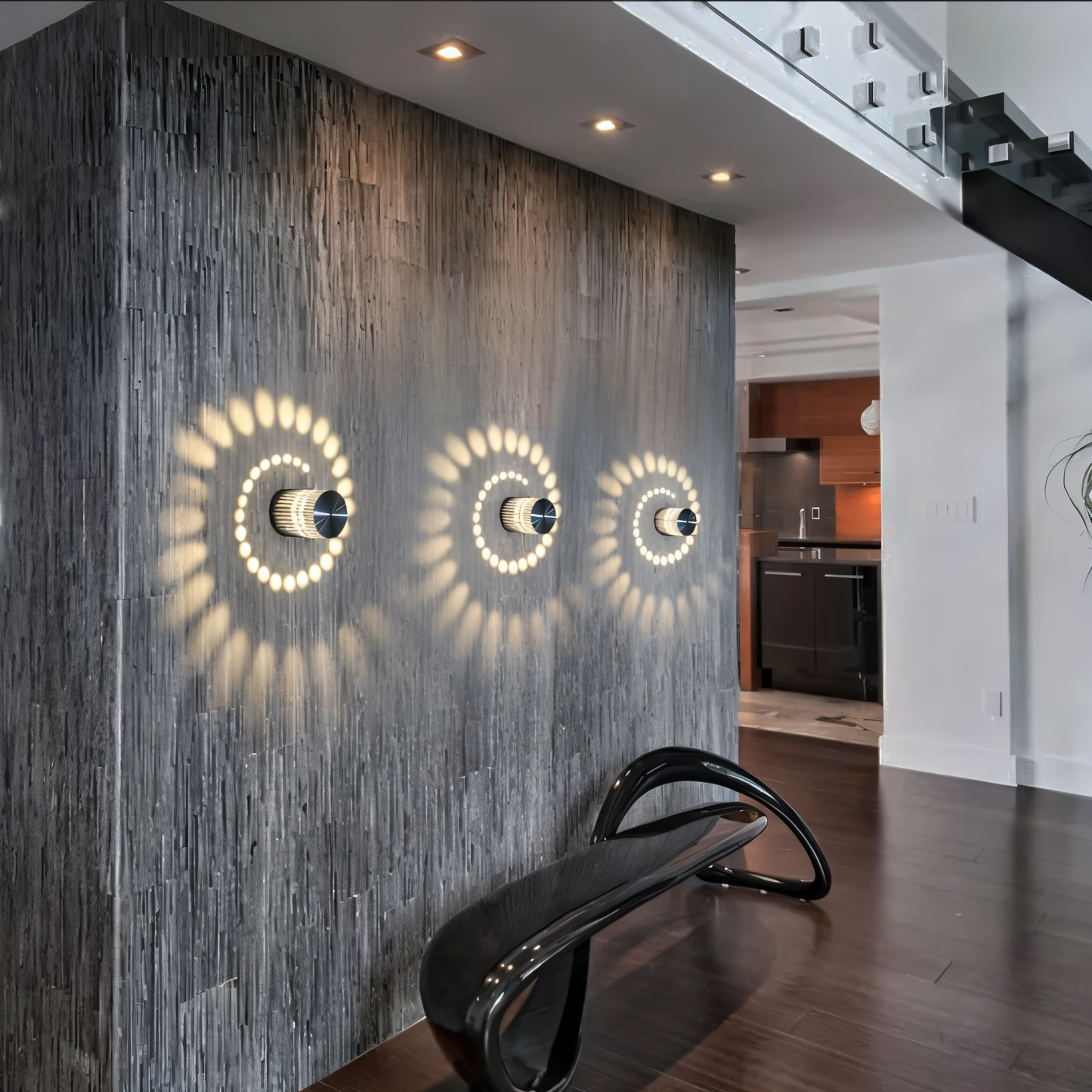 LuminBlast LED Spiral Wall Light Colorful Modern Indoor Wall Lamp