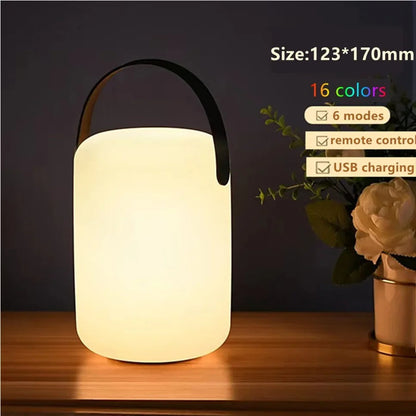 LuminaFusion Cordless Table Lamp with Remote and Waterproof Design