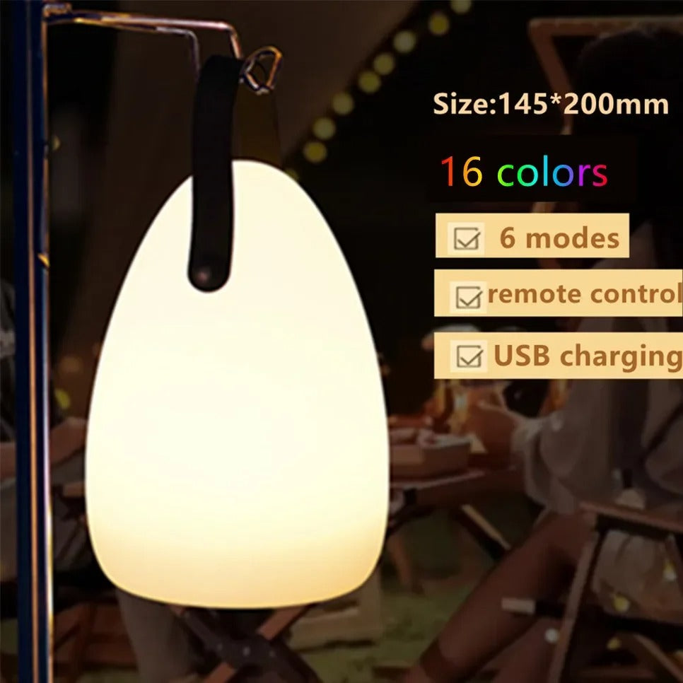 LuminaFusion Cordless Table Lamp with Remote and Waterproof Design