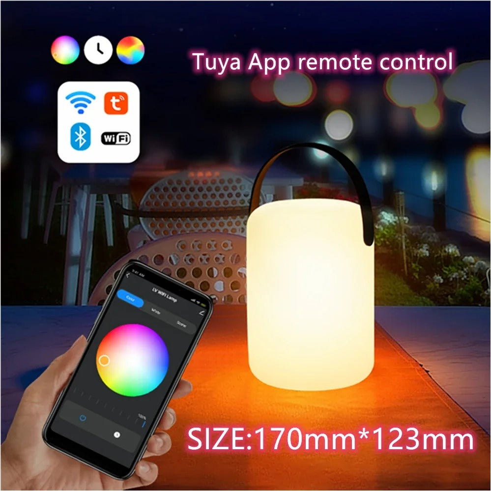 LuminaFusion Cordless Table Lamp with Remote and Waterproof Design