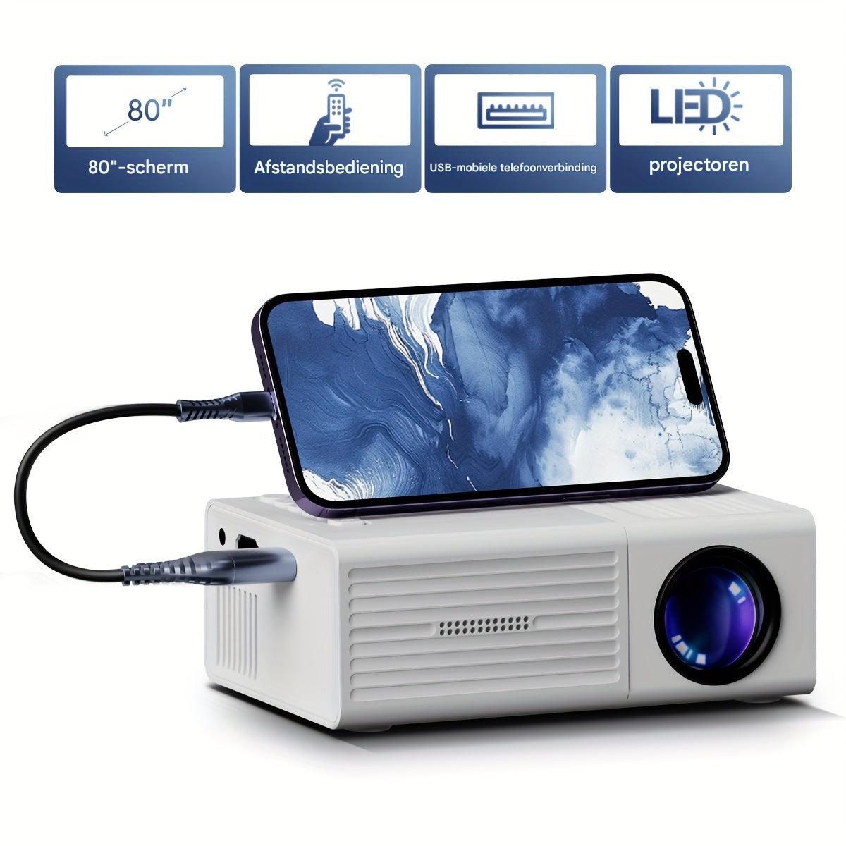 LumoBeam Mini-Projektor HD Tragbares Heim- und Outdoor-Kino  