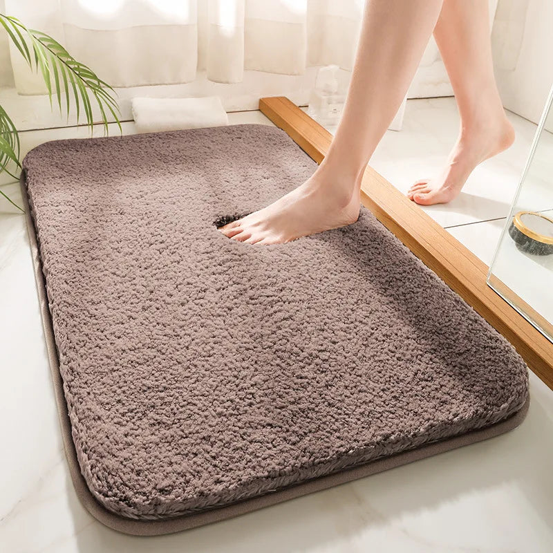 Luxe Cloud Comfort Bathroom Rug Ultra Soft Absorbent Non Slip Mat