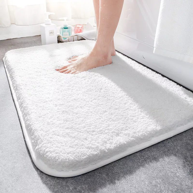 Luxe Cloud Comfort Bathroom Rug Ultra Soft Absorbent Non Slip Mat