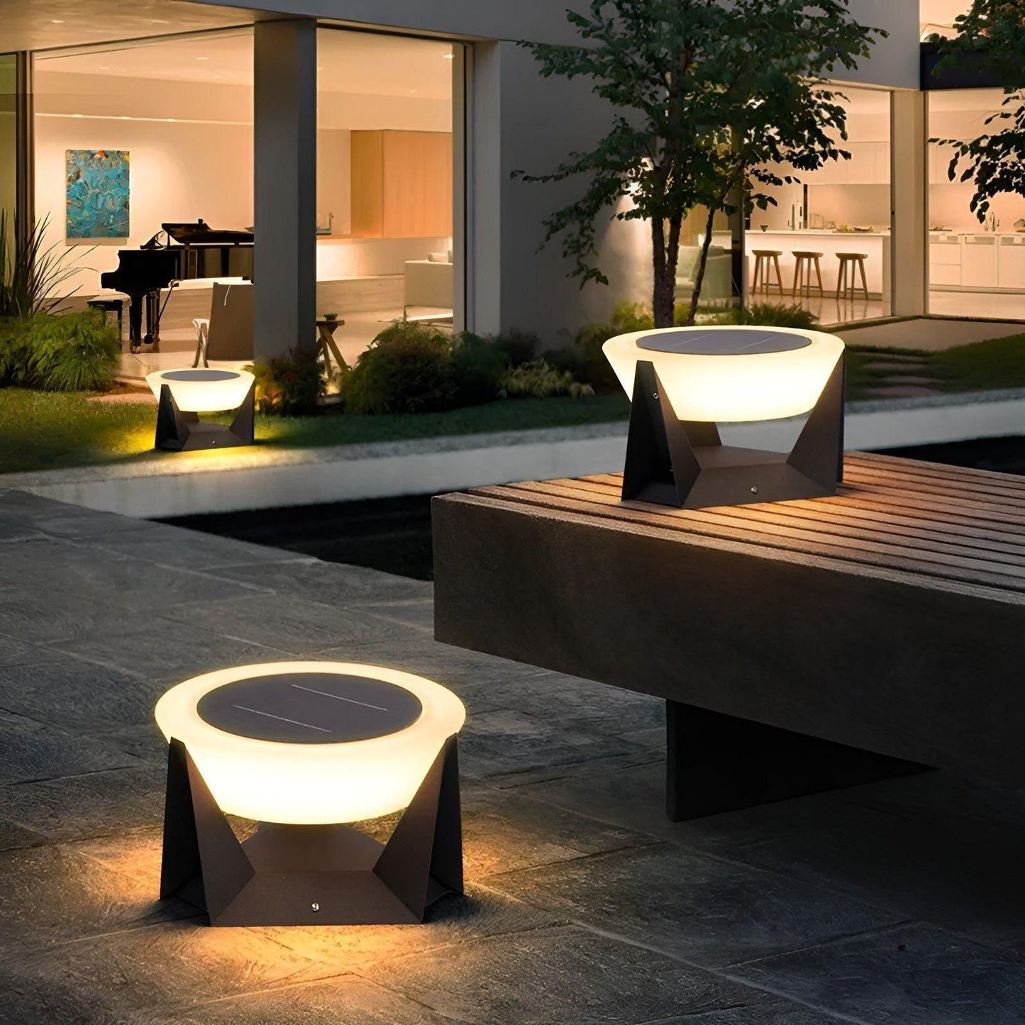Luxio Solar Japanese Style Garden Lamp Outdoor LED