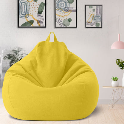 Luksusowy pokrowiec na pufę z lnu – ergonomiczne, miękkie siedzisko wypoczynkowe