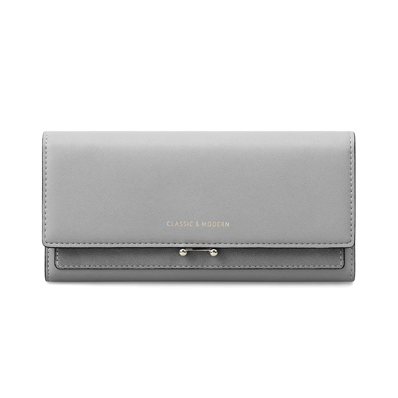 Luxe lange portemonnee clutch met kaarthouders en telefoonhouder voor dagelijkse elegantie