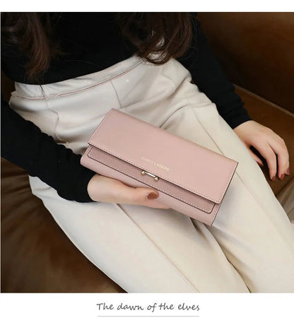 Luxe lange portemonnee clutch met kaarthouders en telefoonhouder voor dagelijkse elegantie