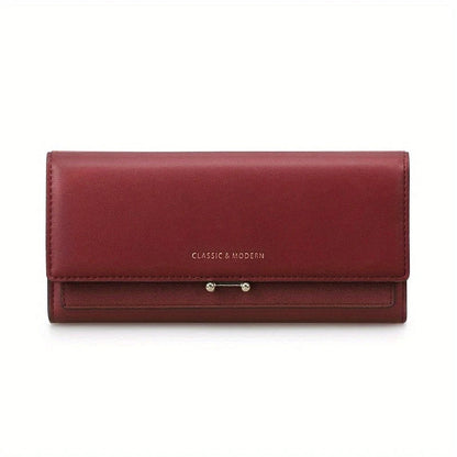 Luxe lange portemonnee clutch met kaarthouders en telefoonhouder voor dagelijkse elegantie