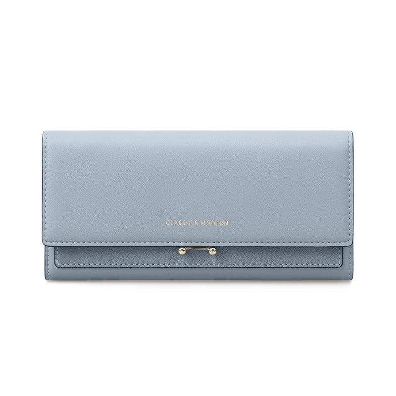 Luxe lange portemonnee clutch met kaarthouders en telefoonhouder voor dagelijkse elegantie