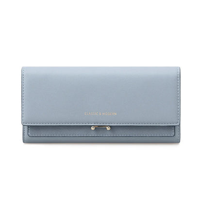 Luxe lange portemonnee clutch met kaarthouders en telefoonhouder voor dagelijkse elegantie