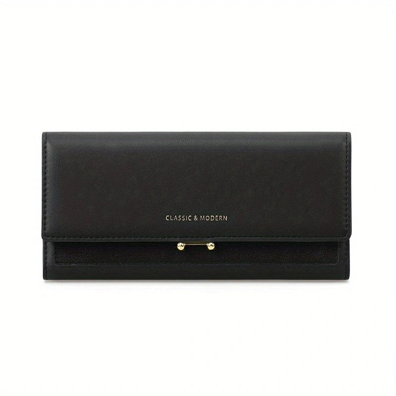 Luxe lange portemonnee clutch met kaarthouders en telefoonhouder voor dagelijkse elegantie