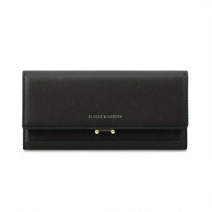 Luxe lange portemonnee clutch met kaarthouders en telefoonhouder voor dagelijkse elegantie