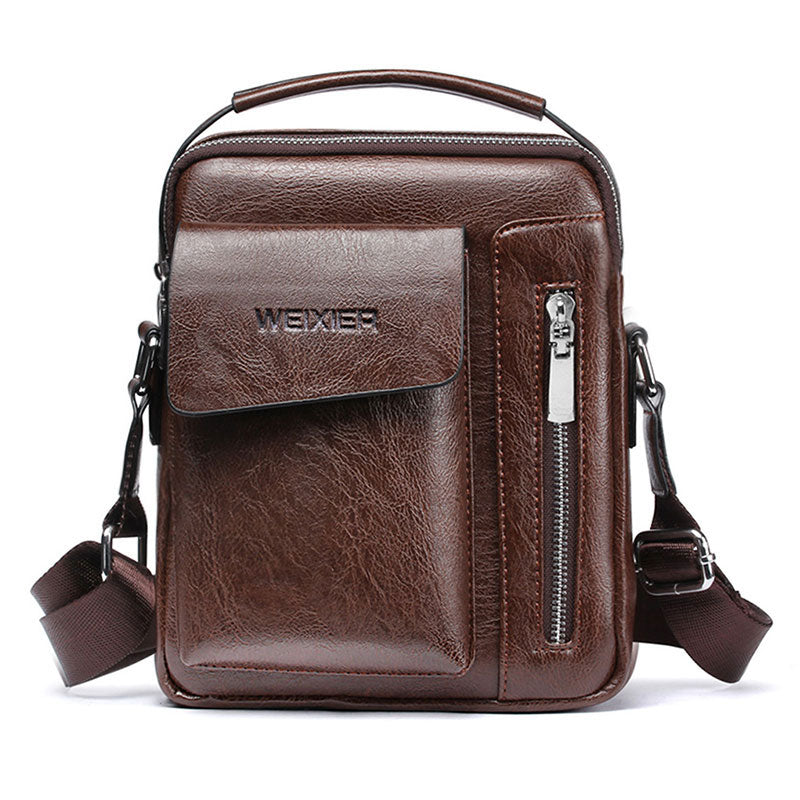 Luksus PU læder skuldertaske til mænd crossbody skuldertaske