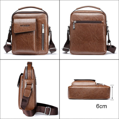 Luksus PU læder skuldertaske til mænd crossbody skuldertaske