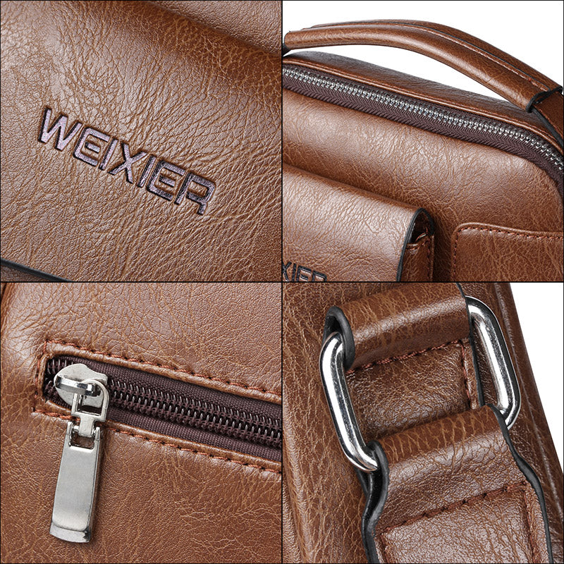 Luksus PU læder skuldertaske til mænd crossbody skuldertaske