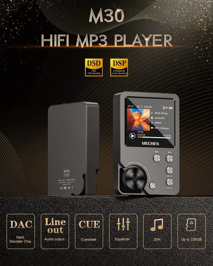 HiFi MP3-afspiller med 64GB hukommelseskort bærbar tabsfri musikafspiller