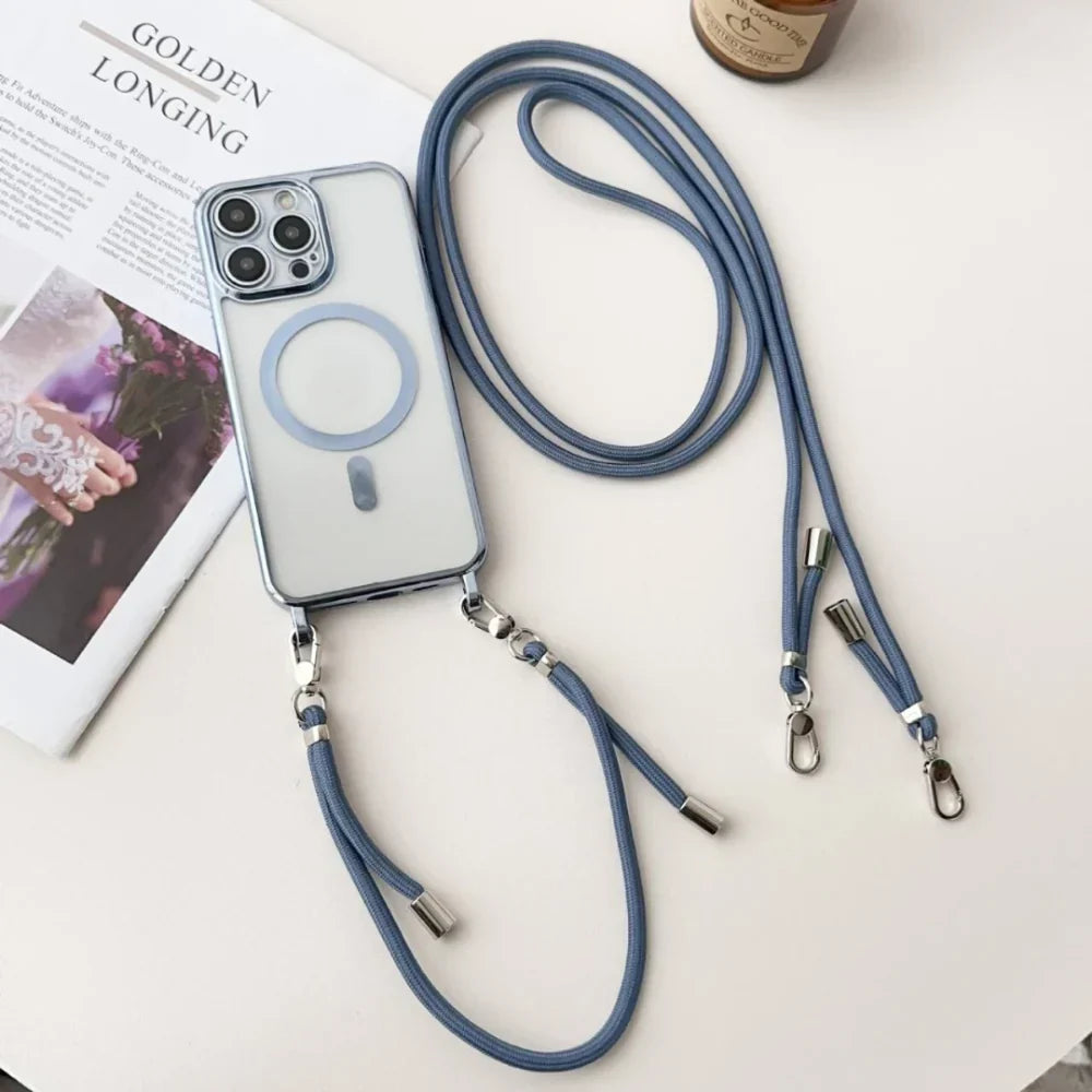 MagSafe-telefoncover med crossbody-skulderrem, beskyttende cover