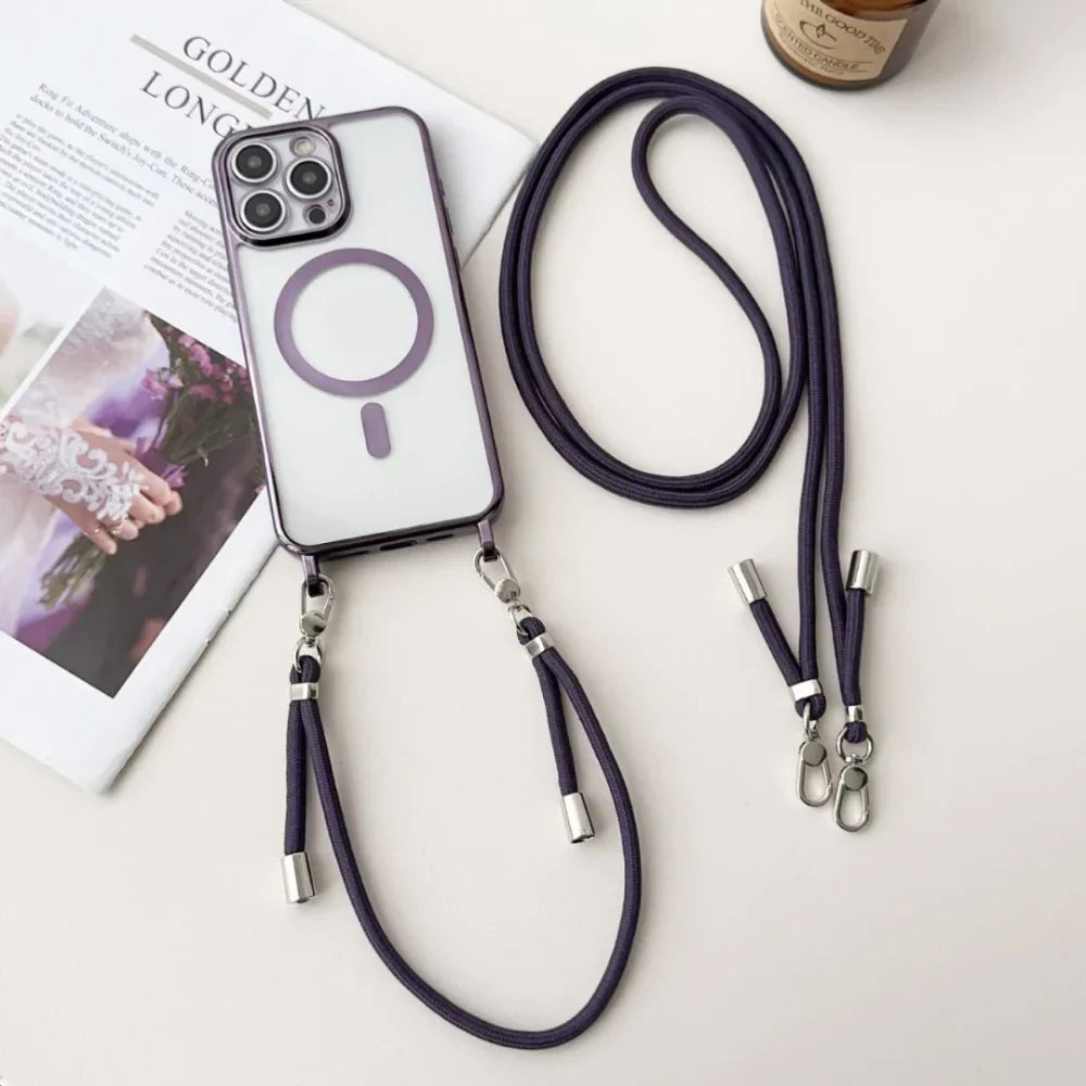MagSafe-telefoncover med crossbody-skulderrem, beskyttende cover
