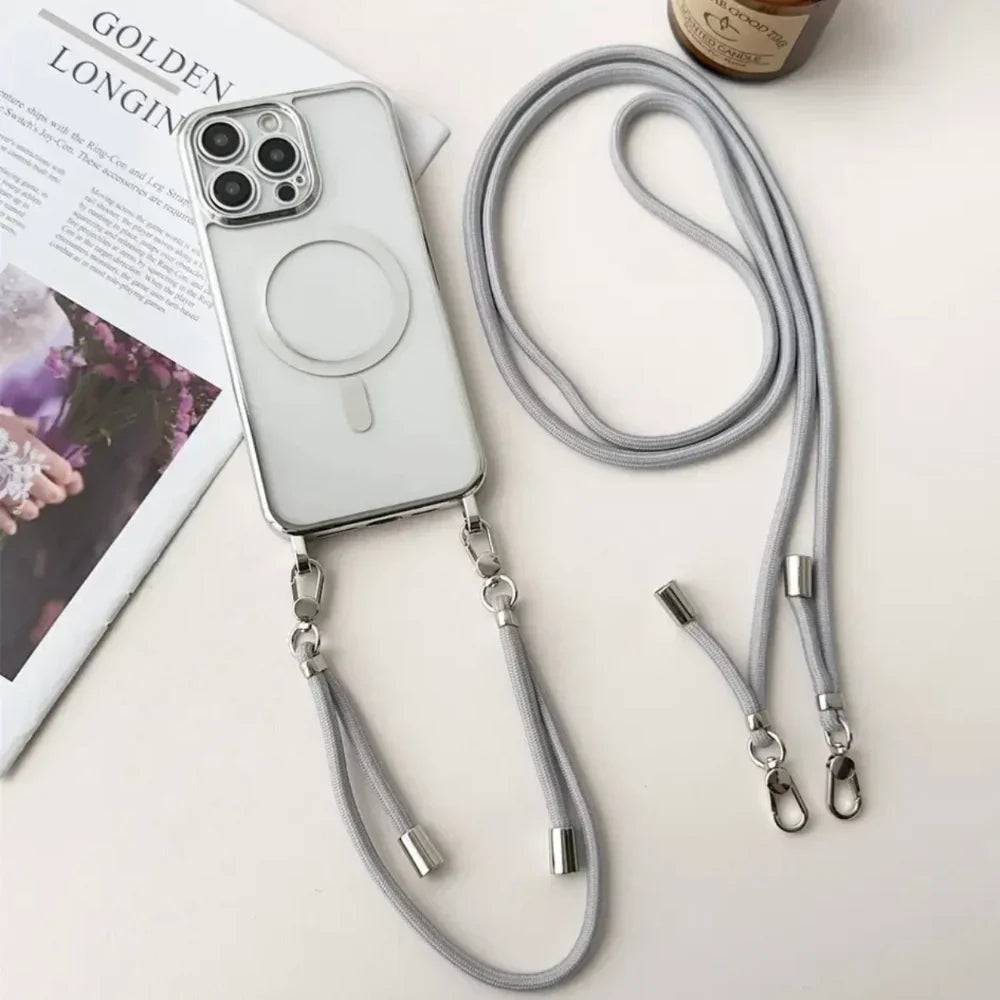 MagSafe-telefoncover med crossbody-skulderrem, beskyttende cover