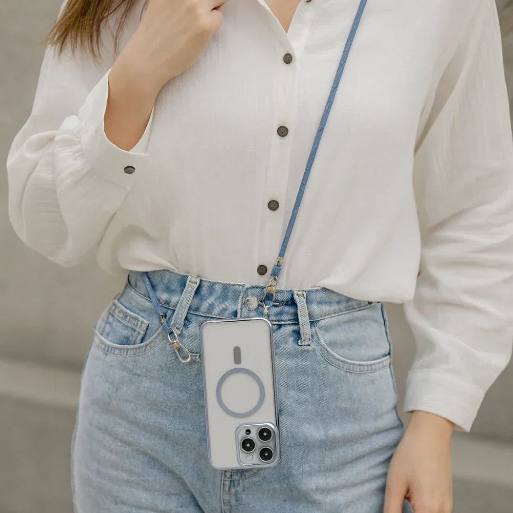 MagSafe-telefoncover med crossbody-skulderrem, beskyttende cover