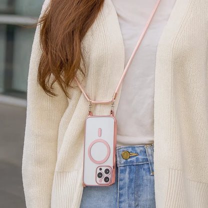 MagSafe-telefoncover med crossbody-skulderrem, beskyttende cover