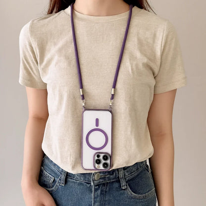 MagSafe-telefoncover med crossbody-skulderrem, beskyttende cover