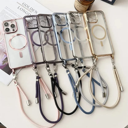 MagSafe-telefoncover med crossbody-skulderrem, beskyttende cover