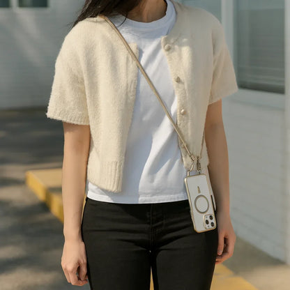 MagSafe-telefoncover med crossbody-skulderrem, beskyttende cover