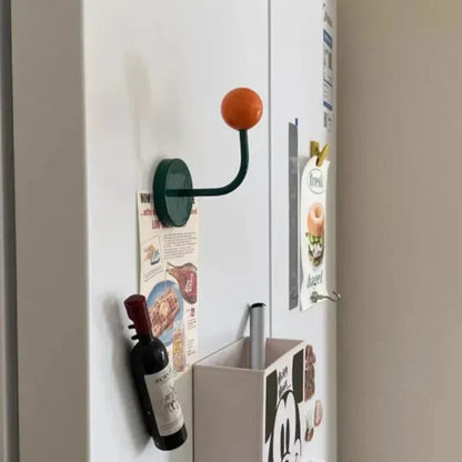 Magnetic Metal Hook with Colourful Retro-Inspired Design for Light Items