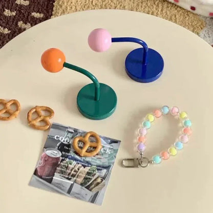 Magnetic Metal Hook with Colourful Retro-Inspired Design for Light Items