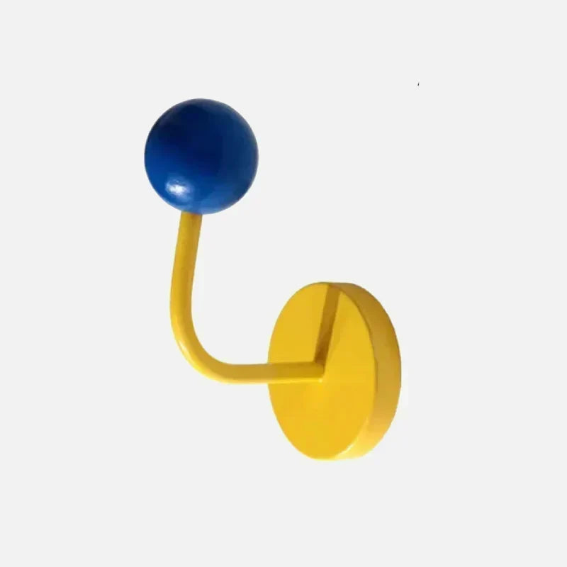 Magnetic Metal Hook with Colourful Retro-Inspired Design for Light Items
