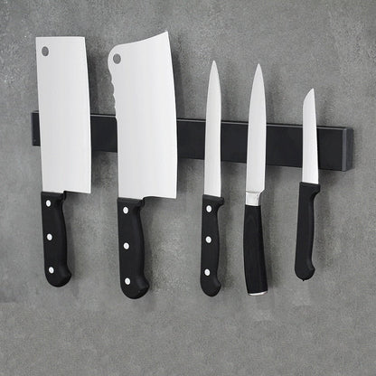 Magnetisk væghylde i rustfrit stål til knive og køkkenredskaber