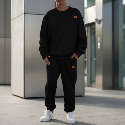 Heren casual sweatshirt met ronde hals pullover normale pasvorm voor lente en herfst